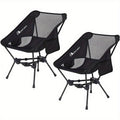 Ultralight Folding Camping Chairs - 2 Pack Compact Hiking & Beach