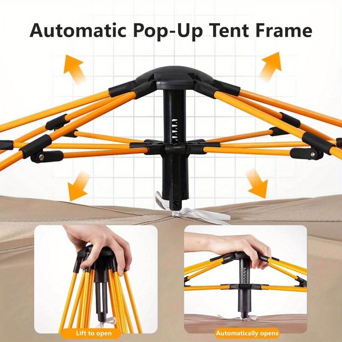 1-4 Person Automatic Pop-Up Tent Waterproof Portable Camping Shelter