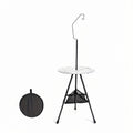Marble Pattern Aluminum Tripod Folding Table for Outdoor Camping